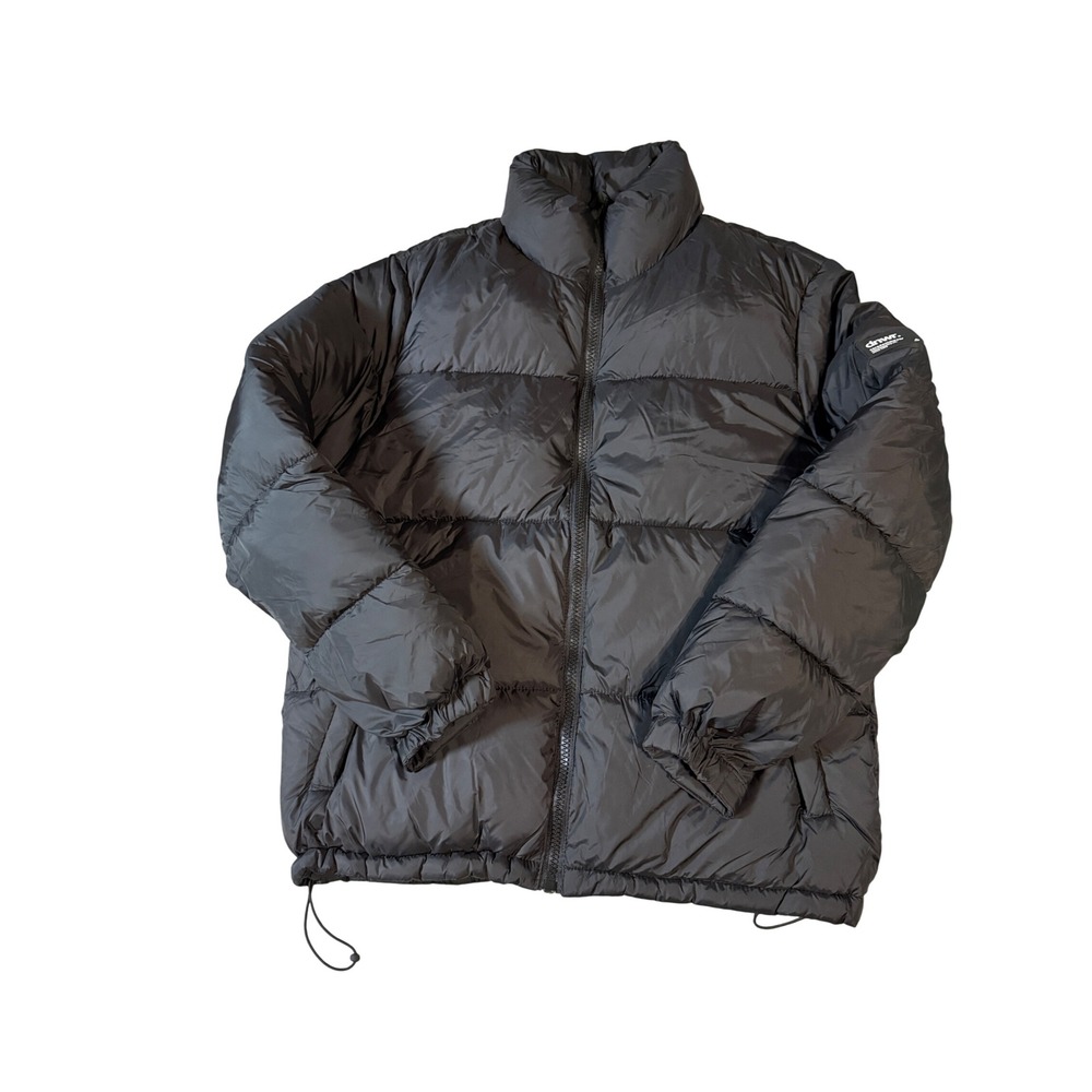 NWOT Zara dnwr Black Puffer Zip Coat Down-Like Size XL Lightweight Pocket
